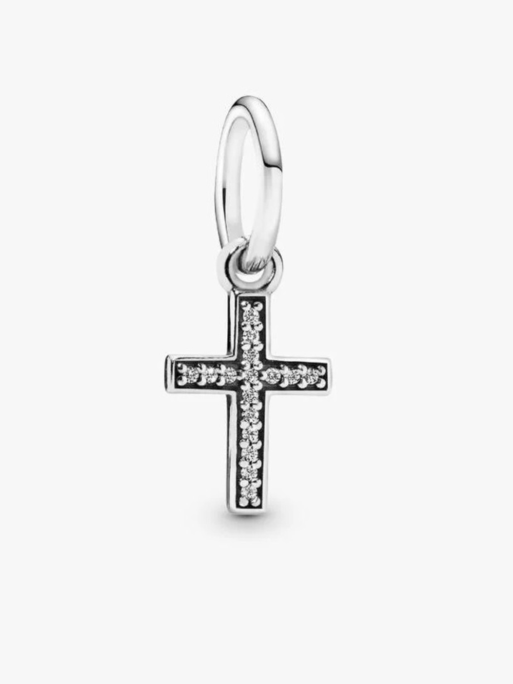 PANDORA Sparkling Cross Dangle Charm Authentic Silver Cubic Zirconia Pendant